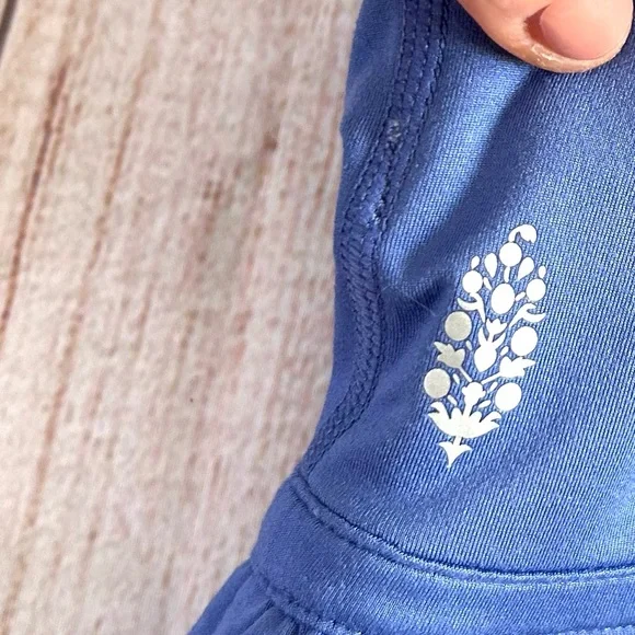 Free People Women’s Blue Plie All Day Ruffle Sports Bra In African Violet - Picture 6 of 8